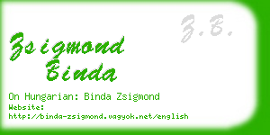 zsigmond binda business card